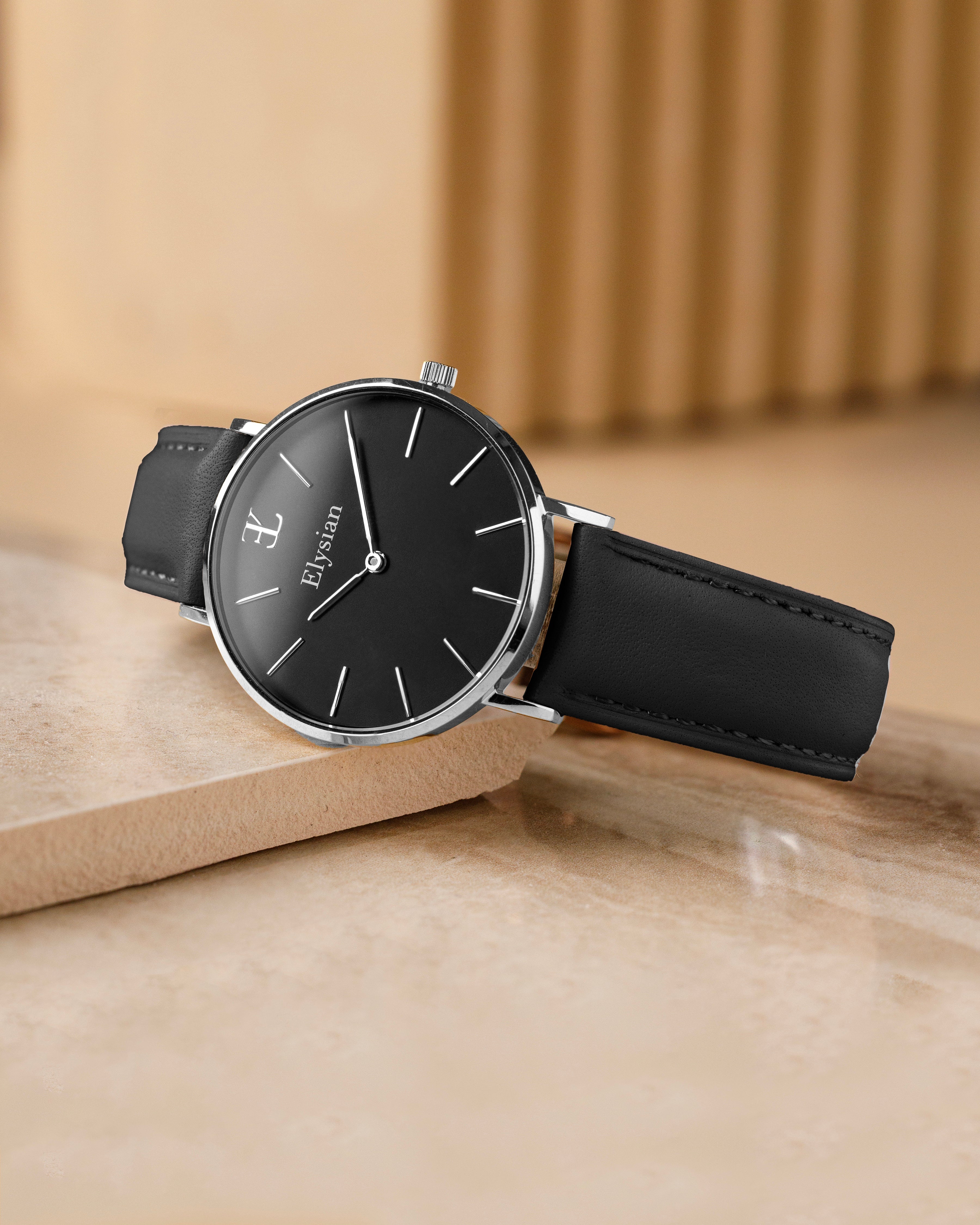 elysian-zilveren-dames-horloge-wit-plaat-zwart-klassiek-leder-horlogeband-ELY02200-detail2