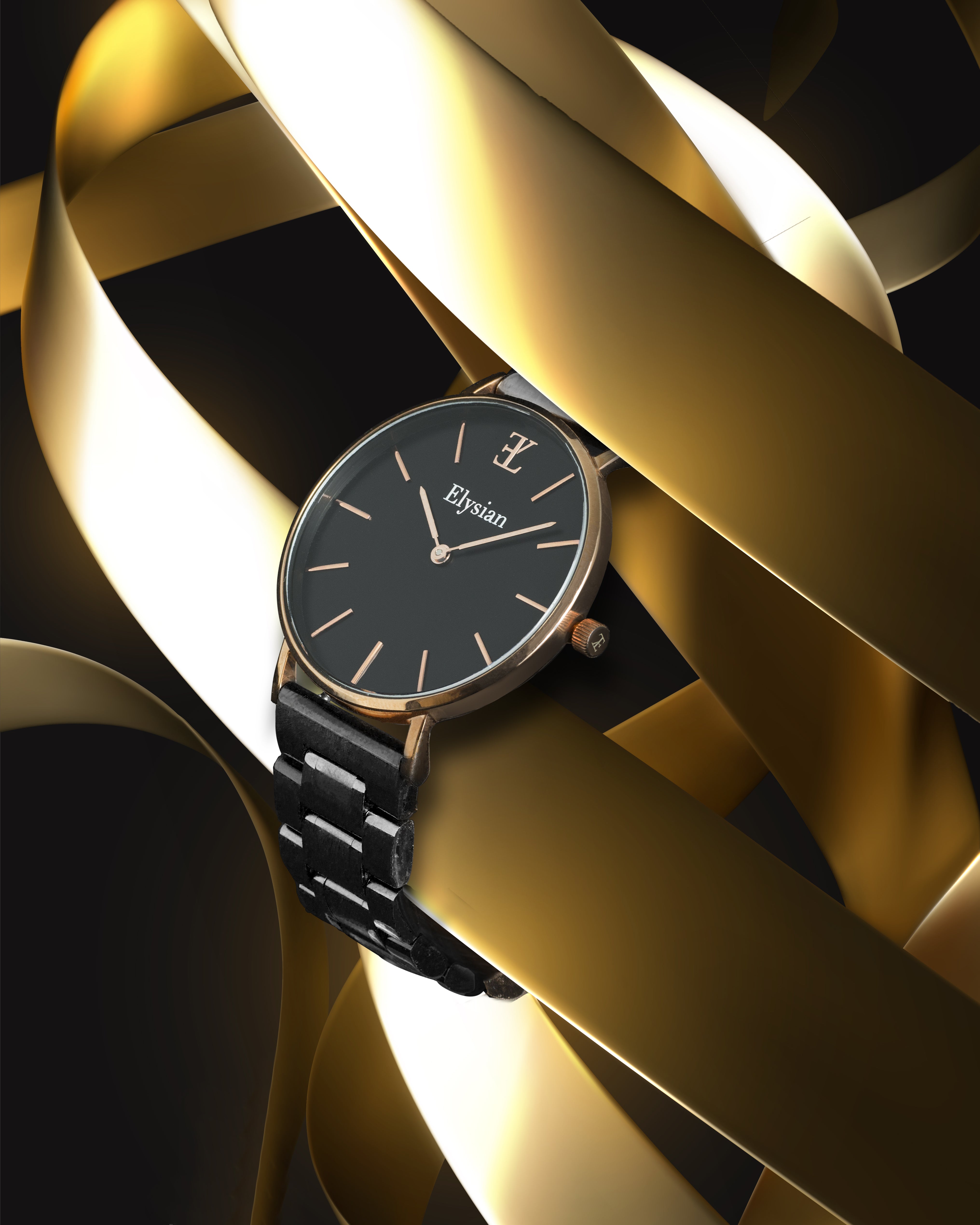 elysian-rose-gouden-dames-horloge-zwart-plaat-zwart-schakelband-horlogeband-ELYWW01120-second