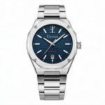 Elysian Octa Blue - Silver Link, vooraanzicht op witte achtergrond